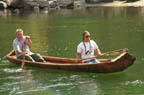 A Rogue River redwood dugout canoe